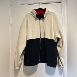 Vintage 90’s USA Olympic Men’s XL JCPenney  Black / White / Red Fleece full zip.